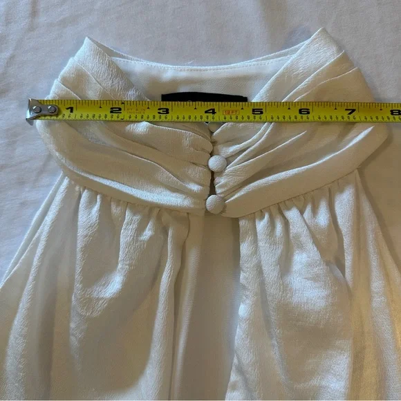 NWOT 1.STATE Halter Neck Rumple Hammered Satin Top - Picture 9 of 12